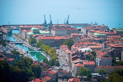 Blick auf Rijeka von der Burg von Trsat